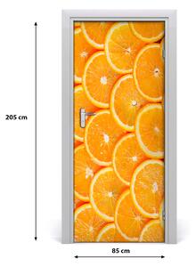 Ajtó tapéta narancs szeletek 85x205