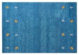Kék gabbeh gyapjúszőnyeg 140 x 200 cm CALTI