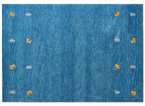 Kék gabbeh gyapjúszőnyeg 160 x 230 cm CALTI