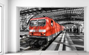 Gario Fotótapéta Vörös mozdony Anyag: Vlies, Méret: 200 x 135 cm
