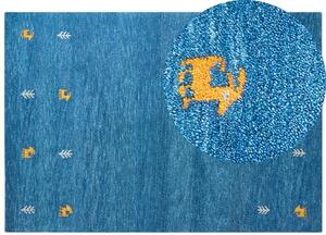 Kék gabbeh gyapjúszőnyeg 160 x 230 cm CALTI