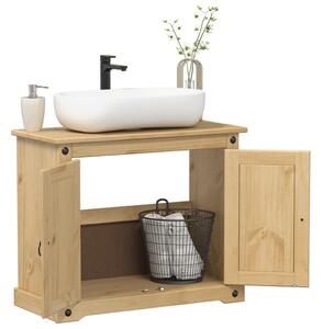 Corona tömör fenyőfa fürdőszobai mosdószekrény 73 x 33 x 60 cm