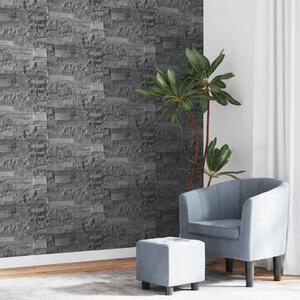 Fekete kőhatású nem szőtt 3D tapéta 10 x 0,53 m