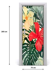 Ajtómatrica Hawaii virágok 95x205