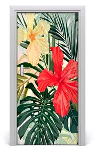 Ajtómatrica Hawaii virágok 95x205