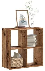 Antik fa színű szerelt fa könyvespolc 68,5 x 32 x 68,5 cm