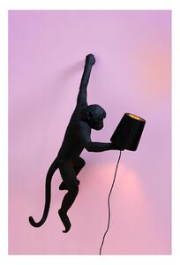 Seletti - Monkey Hanging Kültéri Fali Lámpa Left Black - Lampemesteren