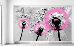 Gario Fotótapéta Gyöngéd rózsaszín pitypangok Anyag: Öntapadó, Méret: 402 x 240 cm