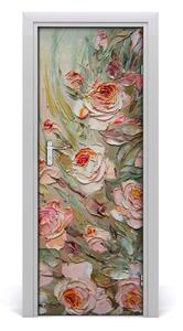 Ajtóposzter öntapadós ajtó Roses 75x205cm