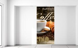 Fotótapéta Finom kávé és croissant Anyag: Öntapadó, Méretek: 95 x 205 cm