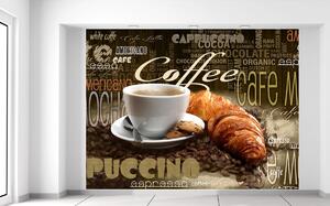 Fotótapéta Finom kávé és croissant Anyag: Öntapadó, Méretek: 200 x 150 cm