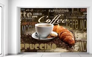 Gario Fotótapéta Finom kávé és croissant Anyag: Öntapadó, Méret: 268 x 100 cm
