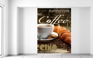Gario Fotótapéta Finom kávé és croissant Anyag: Vlies, Méret: 150 x 200 cm