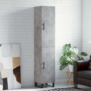 VidaXL betonszürke szerelt fa magasszekrény 34,5x34x180 cm