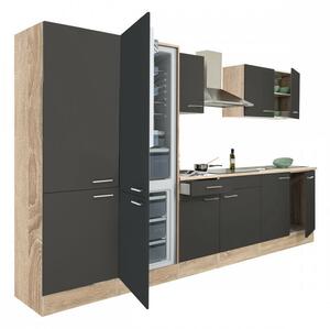 Yorki Konyhabútor - Sonoma Tölgy/Antracit - 330 cm