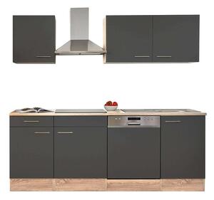 Yorki Konyhabútor - Sonoma Tölgy/Antracit - 220 cm