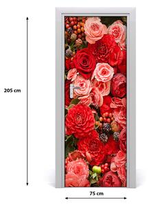 Ajtóposzter Csokor virág 85x205