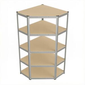SONGMICS fém sarokpolc, 5 szintes, 875 kg teherbírás, 180 x 90 x 90 cm