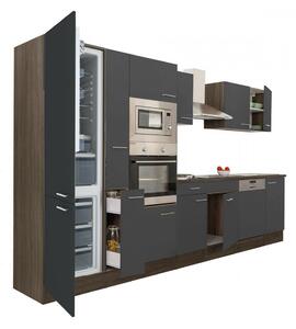 Yorki Konyhablokk - Modern Antracit - 370 cm