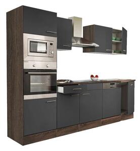 Yorki Konyhabútor - Modern Antracit-Tölgy - 280 cm