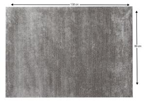 TIANNA szürke polyester szőnyeg 80x150cm