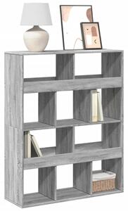 Szürke sonoma színű szerelt fa könyvespolc 100 x 33 x 125,5 cm