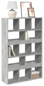 Betonszürke szerelt fa könyvespolc 100 x 33 x 156,5 cm