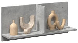 Betonszürke szerelt fa faliszekrény 70 x 16,5 x 30 cm
