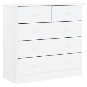 VidaXL Fehér Fenyőfa Komód - 5 Fiók - 77x35x73 cm