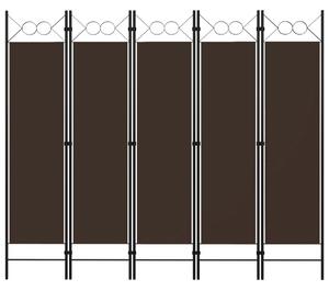 Barna 5 paneles paraván 200 x 180 cm