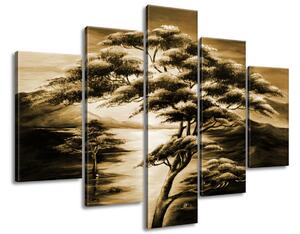 Gario Kézzel festett kép Eros fák - 5 részes Méret: 150 x 105 cm