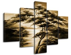 Gario Kézzel festett kép Eros fák - 5 részes Méret: 100 x 70 cm