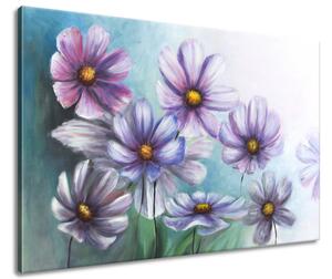 Kézzel festett kép Vidám virágok Méretek: 120 x 80 cm