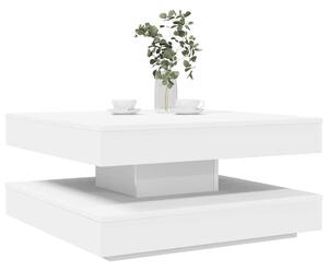Fehér dohányzóasztal 360 fokban forgatható 70x70x34,5 cm