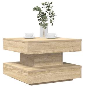 Sonoma tölgy dohányzóasztal 360 fokban forgatható 50x50x34,5 cm