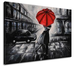 Gario Kézzel festett kép Vörös csók az esoben Méret: 120 x 80 cm