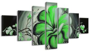 Kézzel festett kép Zöld élo szépség - 7 részes Méretek: 210 x 100 cm