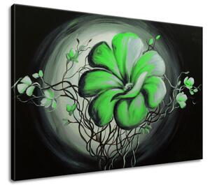 Gario Kézzel festett kép Zöld élo szépség Méret: 100 x 70 cm