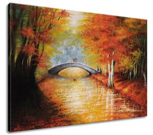 Gario Kézzel festett kép Oszi hídon át Méret: 100 x 70 cm