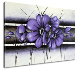 Gario Kézzel festett kép Titokzatos lila pipacs Méret: 100 x 70 cm