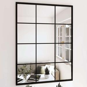 Modern Fém Fali Tükör Szett - 2 db - 80x60 cm - Fekete