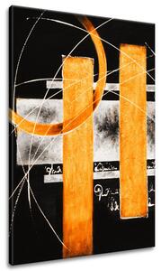 Gario Kézzel festett kép Narancssárga vonalak Méret: 70 x 100 cm