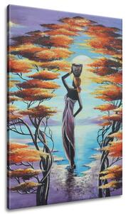 Gario Kézzel festett kép Afrikai no kosárral Méret: 100 x 70 cm