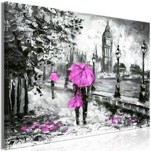 Vászonkép - Walk in London (1 Part) Wide Pink