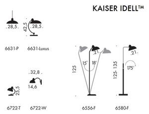 Fritz Hansen - Kaiser Idell Állólámpa Black Matte 6580-F - Lampemesteren