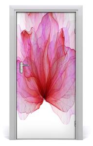 Ajtóposzter öntapadós rózsaszín virág 85x205