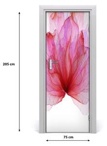 Ajtóposzter öntapadós rózsaszín virág 85x205