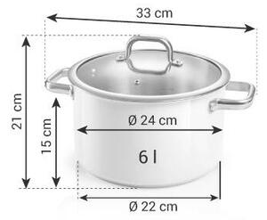 Tescoma DELIGHT Fazék fedővel ø 24 cm, 6.0 l