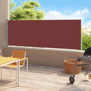 Barna behúzható oldalsó terasznapellenző 180 x 500 cm