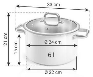 Tescoma DELIGHT Fazék fedővel ø 24 cm, 6.0 l
